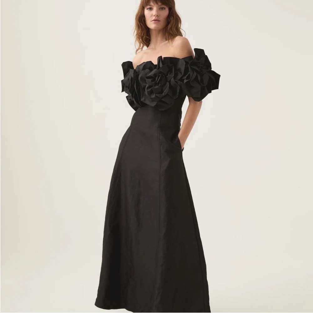 AJE Etta Midi Dress Black